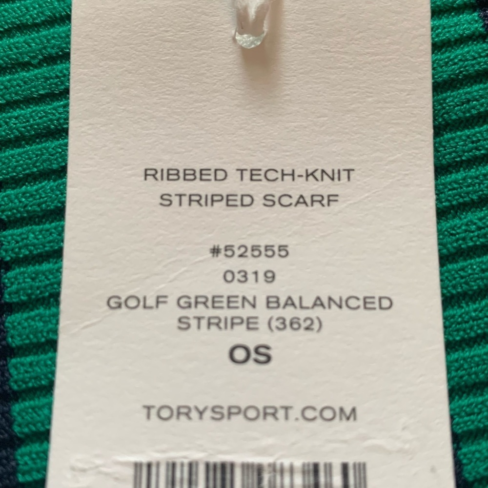 Tory Burch Ribbed Tech Knit Striped Scarf - Picture 3 of 3